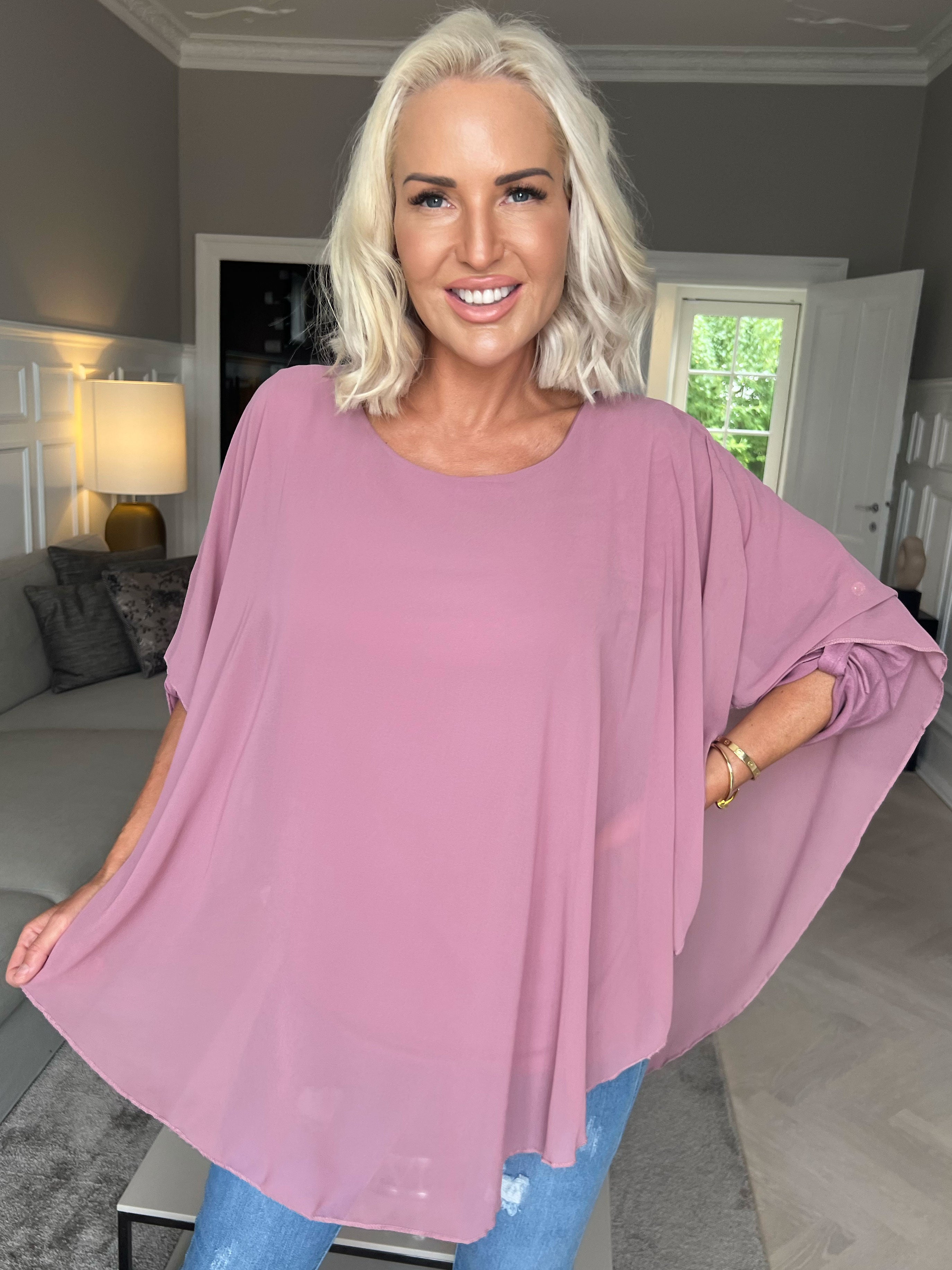 Kenya Shirt - Tunika med chiffonglager